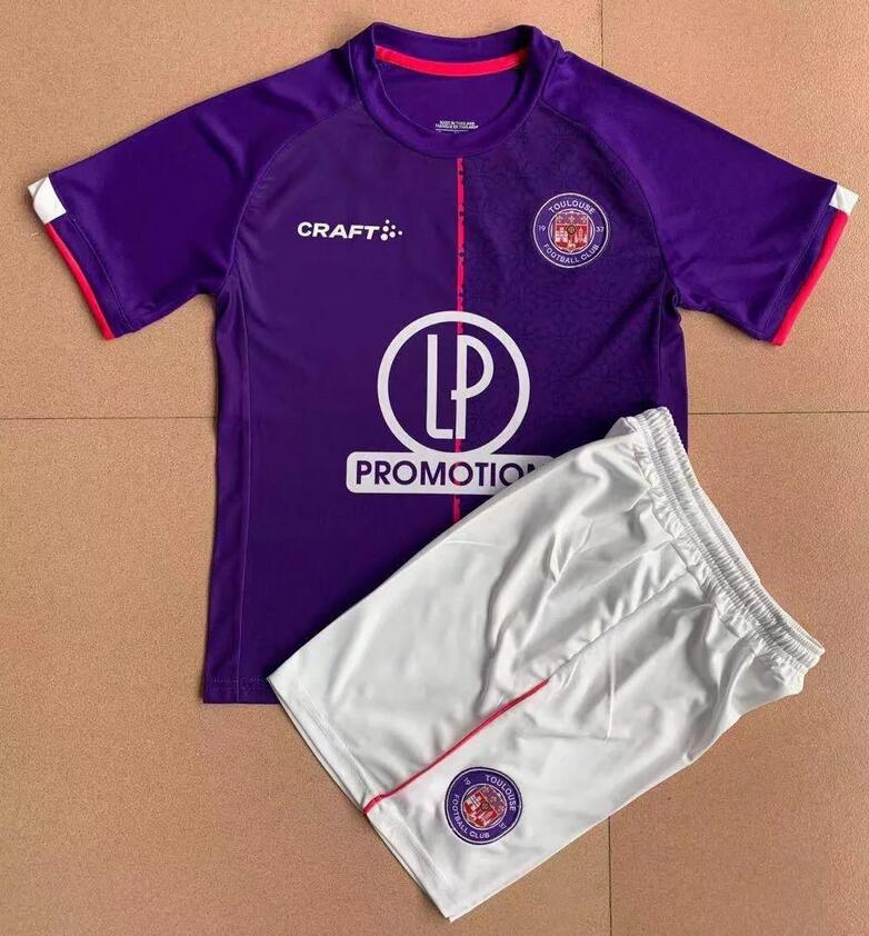 Kids 2021/22 Toulouse FC Home Soccer Kits Shirt with Shorts